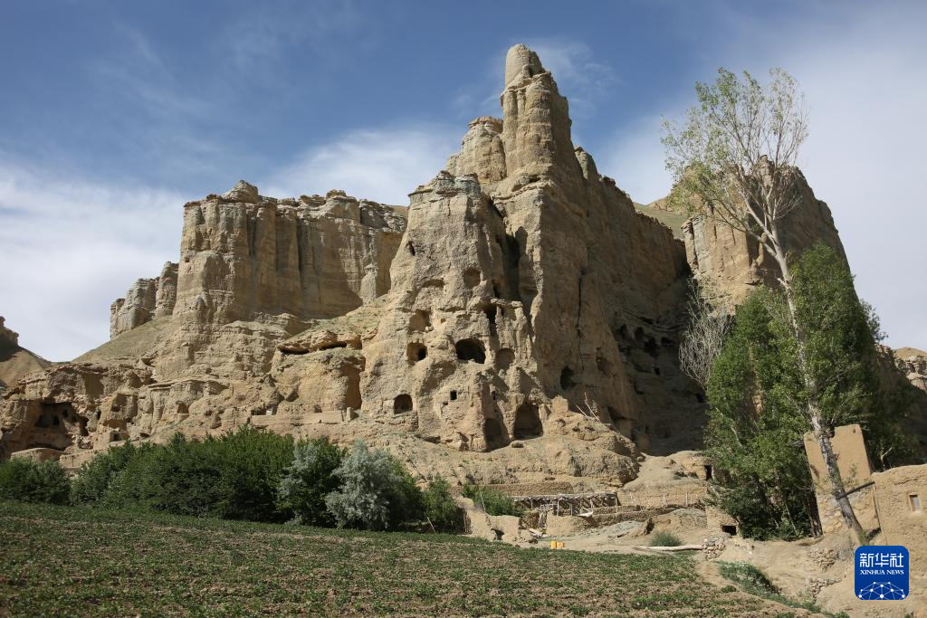 这是6月15日在阿富汗巴米扬省拍摄的弗拉迪石窟遗址区一景。新华社发（塞夫拉赫曼·萨菲摄）