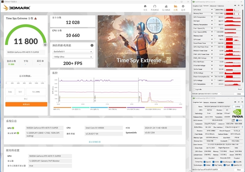 超静音的白色显卡!索泰RTX 4070 Ti SUPER TRINITY OC月白评测: 罕见高频率