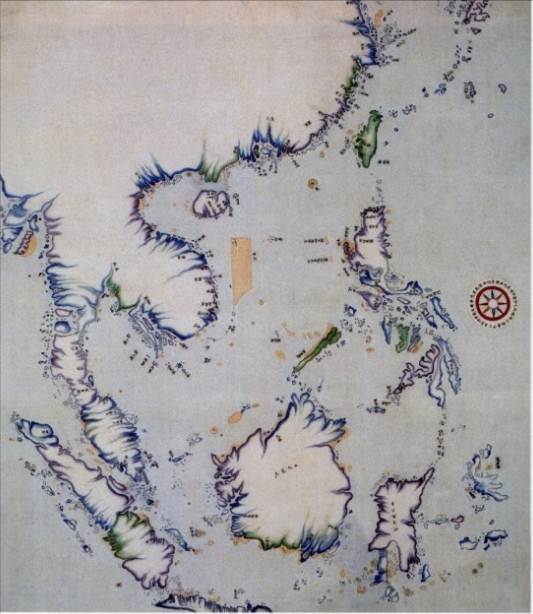 康熙五十五年（1716年），清闽浙总督觉罗满保编制《西南洋各番针路所在图》。中国南海网