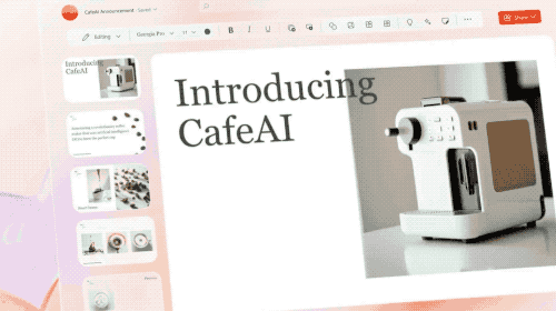 ▲Office365里嵌入ChatGPT，能自动生成简报、表格