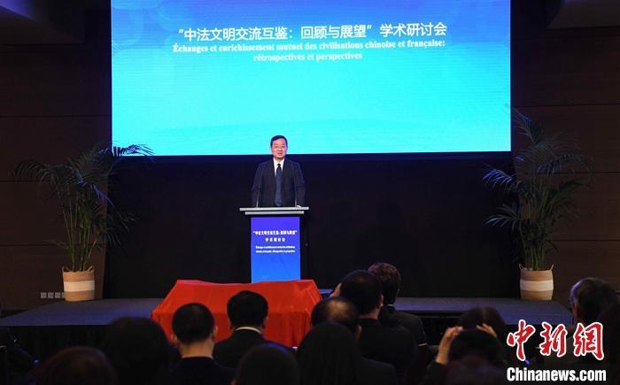 中国社会科学院院长高翔发表开幕致辞。 中新社记者 李洋 摄