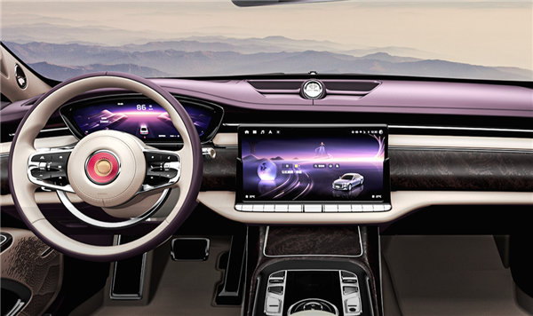 国车配国屏!红旗国雅首发维信诺柔性车载卷轴屏