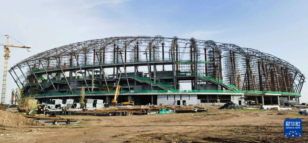 这是1月20日在乌兹别克斯坦首都塔什干拍摄的奥林匹克城项目。 新华社发（中工国际工程股份有限公司供图）