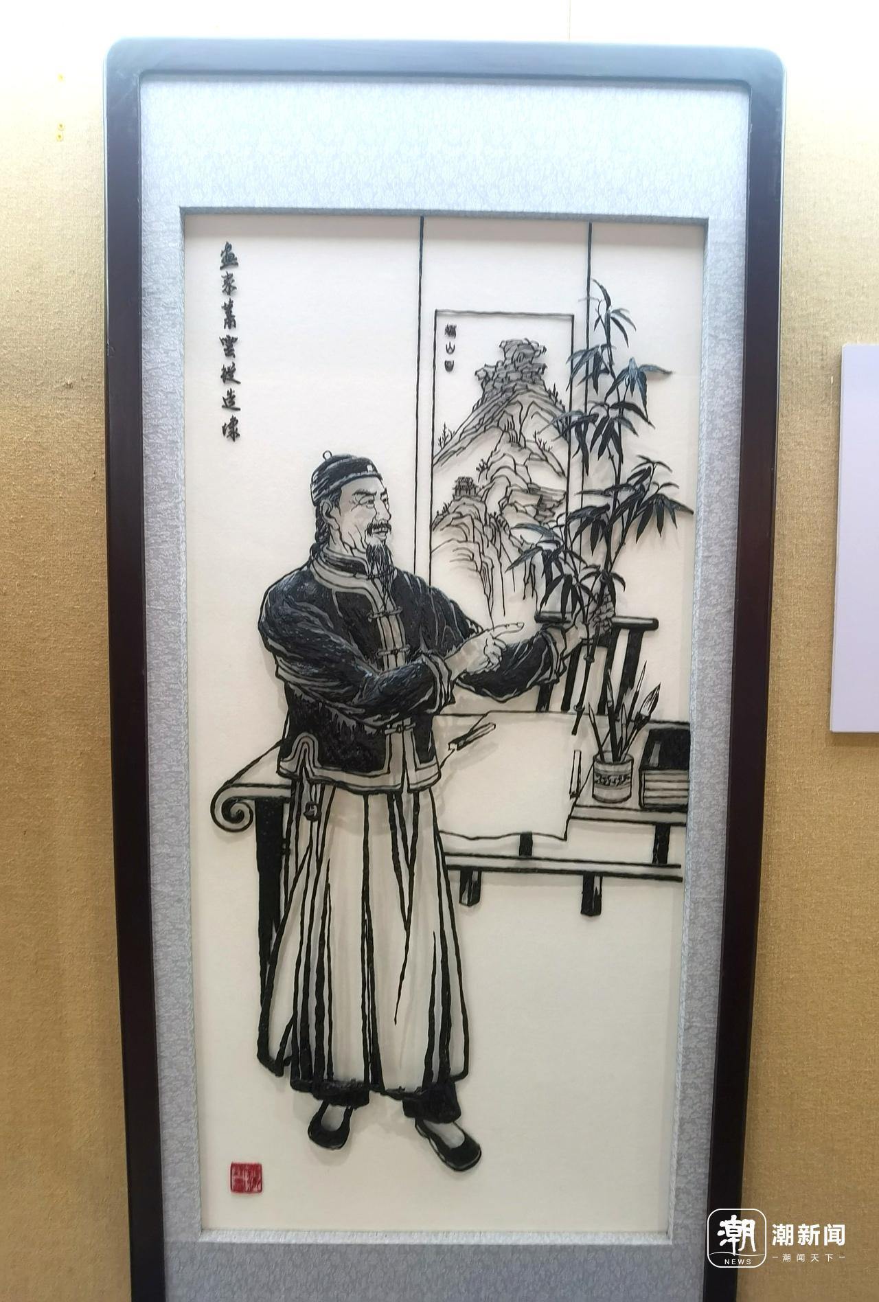 张家康芜湖铁画作品。记者 徐添城 摄