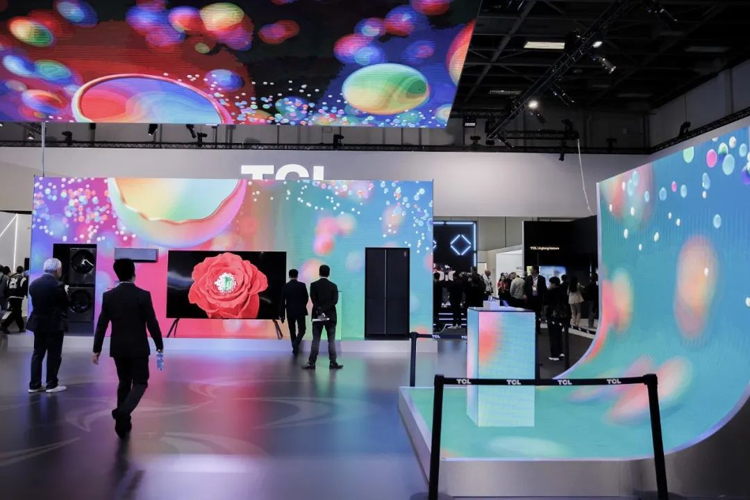 当地时间2023年9月1日，德国柏林，TCL在德国柏林国际消费电子展的展台