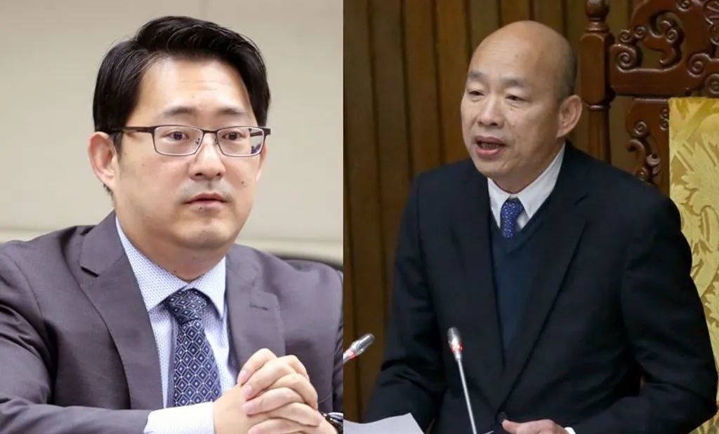 ▲韩国瑜（右）提名卢业中（左）任“基金会”执行长。（台媒资料照）