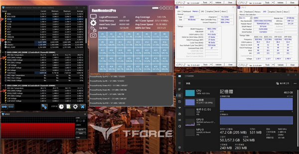 十铨推出T-Force Xtreem CKD DDR5:9600 MT/s超频能力