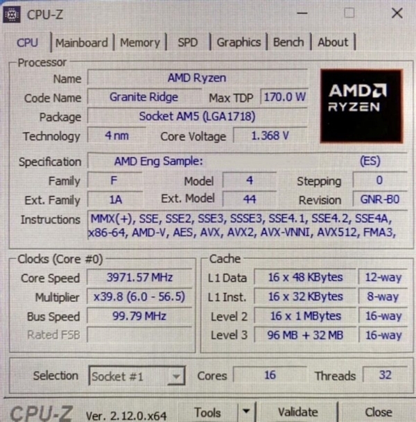 性能升起！AMD锐龙9 9950X3D细节曝光：5.65GHz、128MB L3缓存