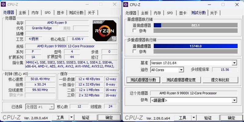 主流平台最强生产力工具!锐龙9 9950X/9900X首发评测:比i9-14900KS强13.9%