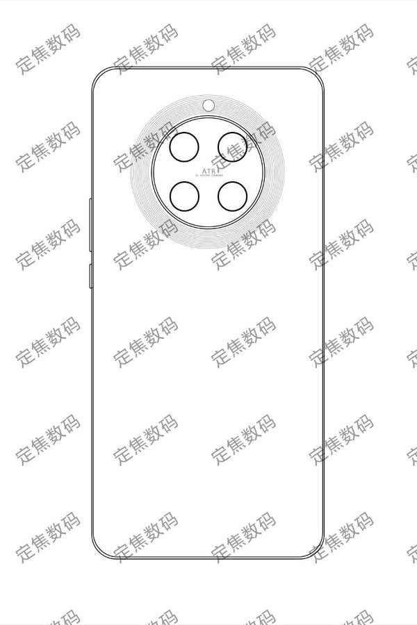 博主绘制荣耀X60外观草图