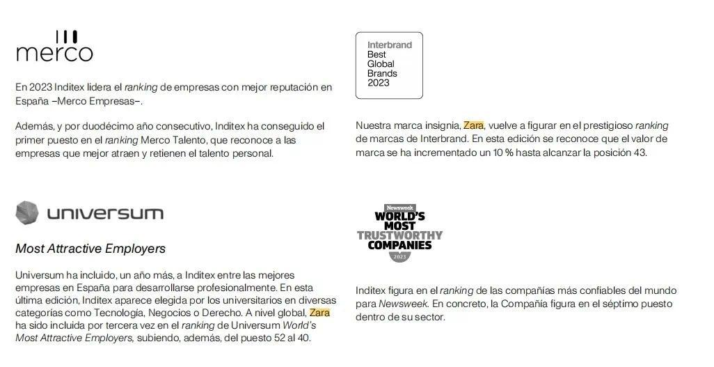 ZARA是Inditex的重要业绩支柱 图片来源：Inditex2023财年财报截图