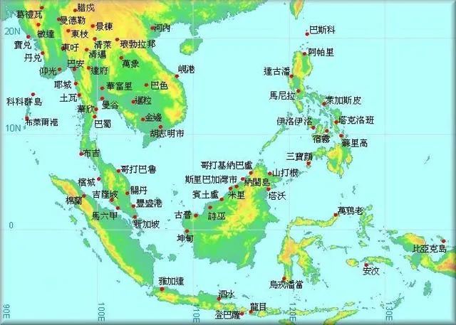 ▲华人在东南亚的分布极广,很多城市和港口最早都是华人开发的