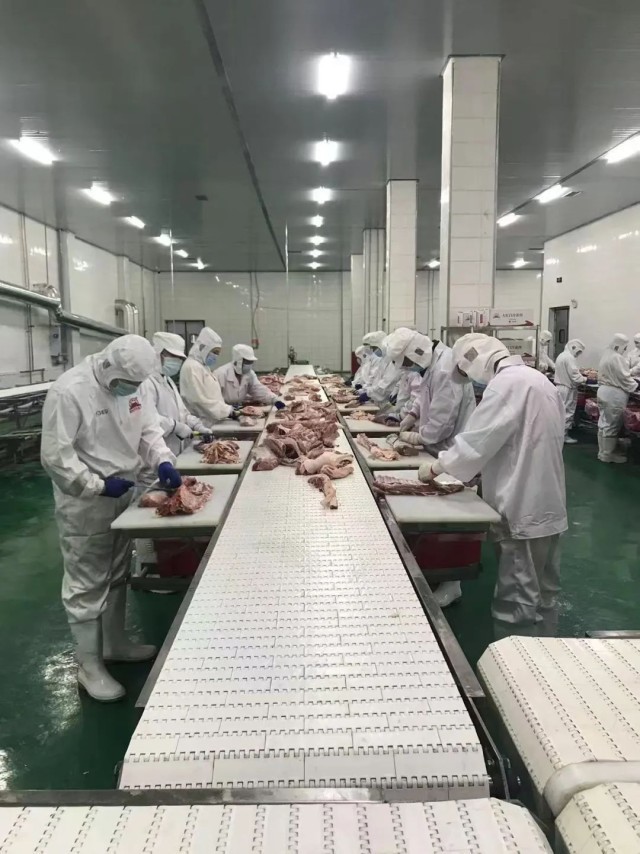 ▲ 大红门屠宰场生产线。呼伦贝尔大红门肉类食品有限公司提供