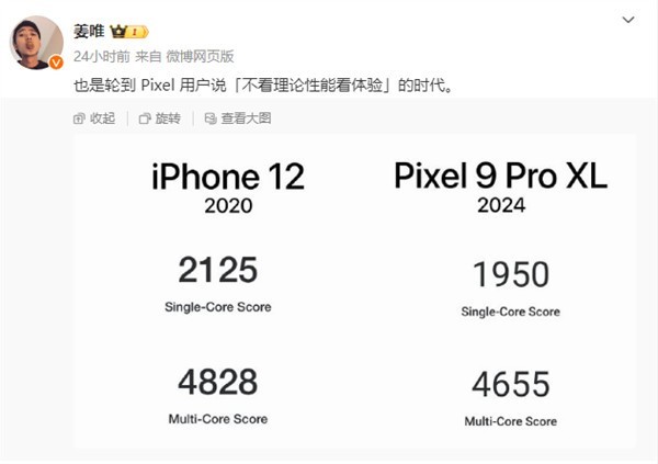 谷歌最新Pixel机皇跑分曝光 竟不如iPhone 12