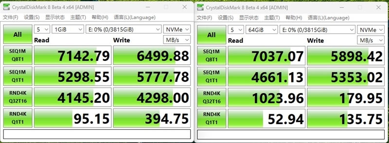 裸条满载仅48度！长江存储TiPlus7100 4TB新固件测试：可能是温度最低的PCIe 4.0 SSD