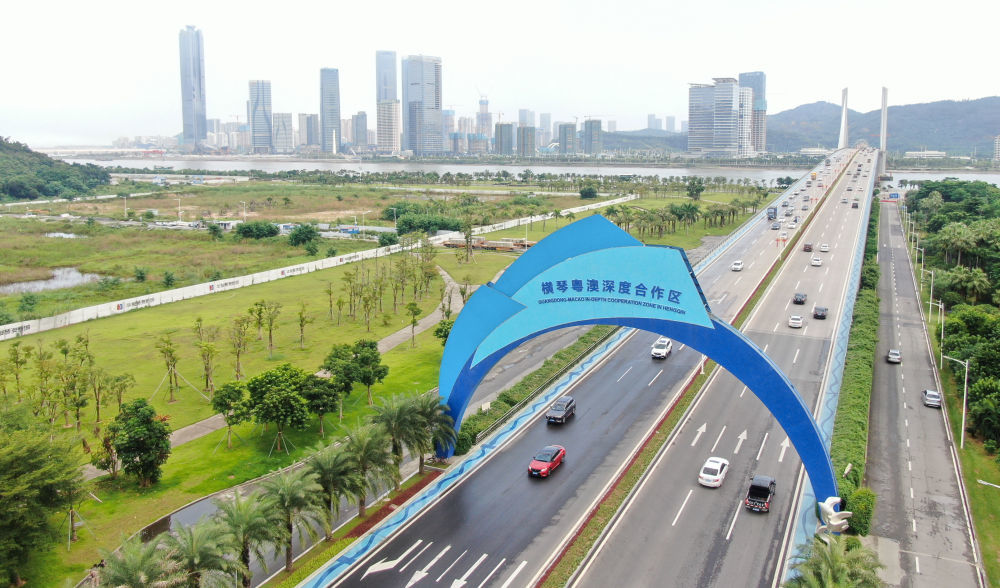 这是2021年9月17日拍摄的横琴粤澳深度合作区（无人机照片）。新华社记者邓华 摄