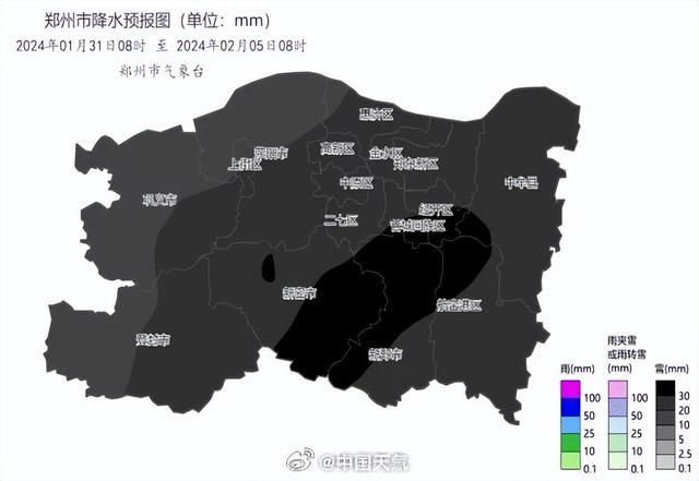 郑州的预报图为什么全黑了？发黑的降水预报图是什么意思？