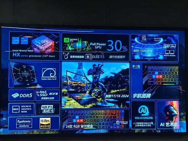 10大系列40款!微星笔记本全线巡礼:270W极限释放无敌
