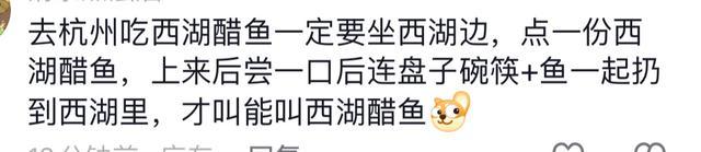 笑疯了！西湖醋鱼统一全国味蕾！就相当于含着醋直接追着鱼啃
