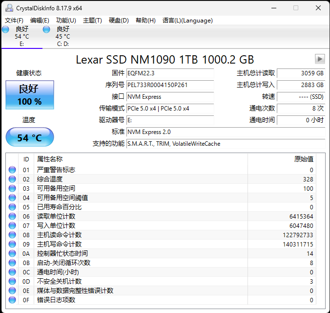 缓外写入1.3GB/s！雷克沙首款PCIe 5.0 SSD NM1090 1TB评测：同类唯一RGB风扇