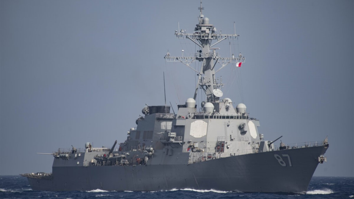 美国海军“梅森”号驱逐舰（DDG-87） 图源：社交媒体