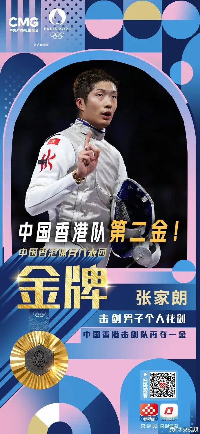 两金一铜!中国香港队张家朗、江旻憓、何诗蓓闪耀巴黎
