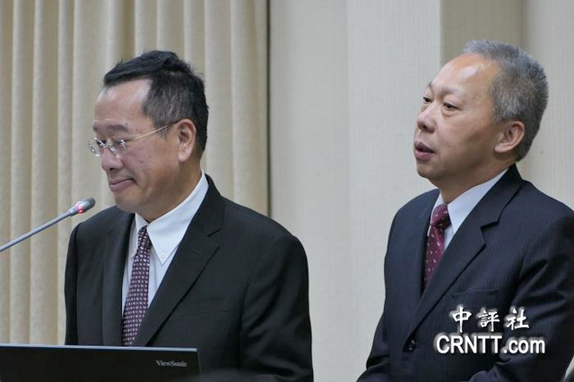 顾立雄与中科院长李世强(右)。(中评社 资料照)