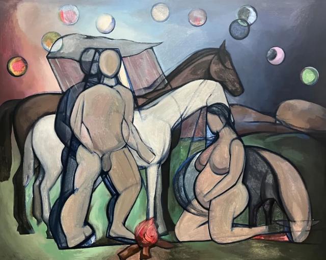 ▲隋奇翰,《创世》,230×180,布面油画 ,2023