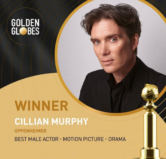 第81届金球奖公布:电影《奥本海默》包揽多项大奖