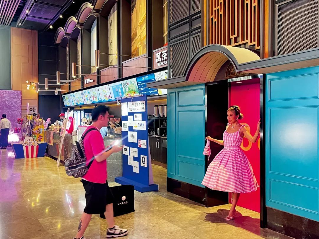 2023年7月18日，《芭比》中国首映礼在北京万达影城举行。图/视觉中国
