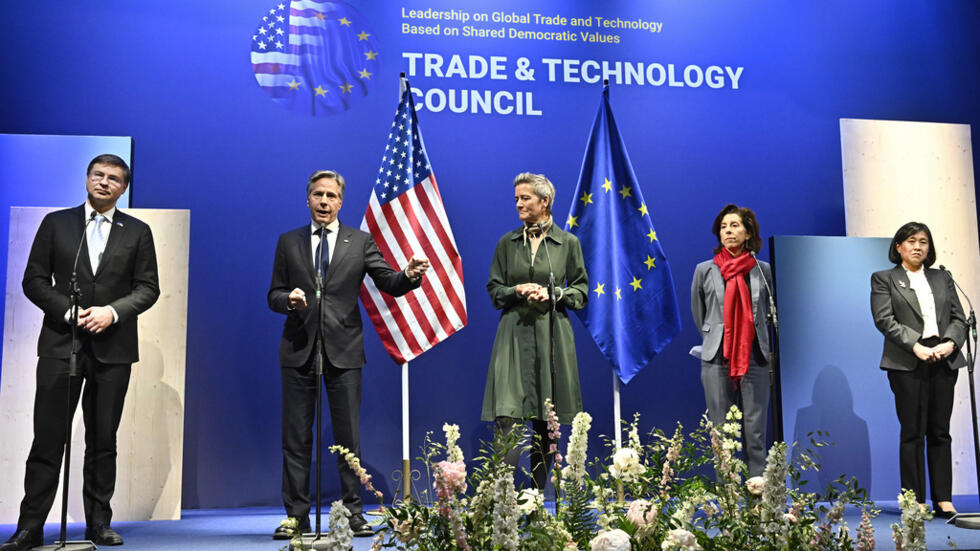 美欧贸易和技术委员会（TTC）会议 资料图片 图源：美媒