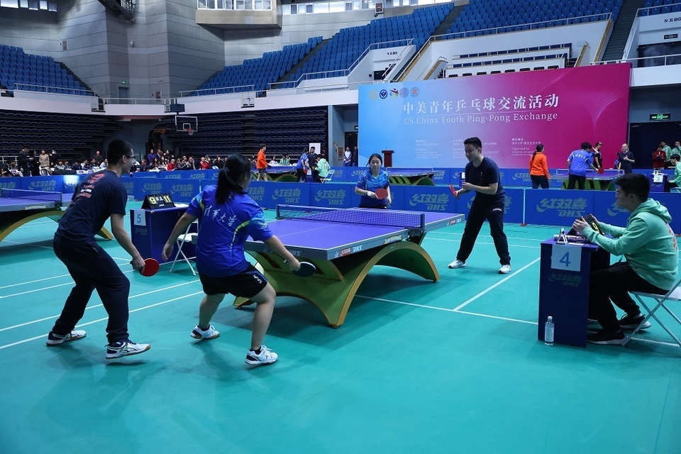 资讯有故事︱美国弗吉尼亚大学乒乓球代表团访华:重走乒乓路 一起向未来