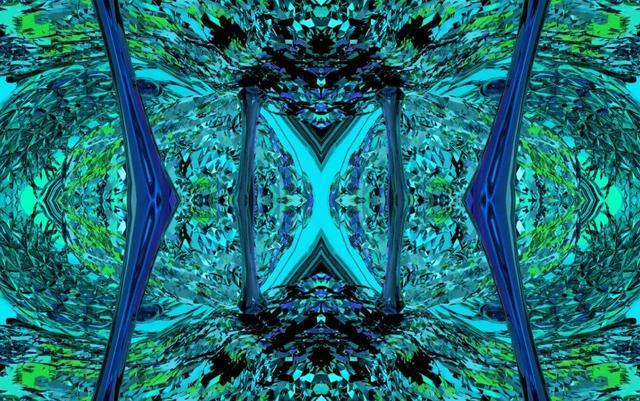 ▲ 徐博航,Digital symbiosis 数字共生1,数码生成,100×150cm,2020