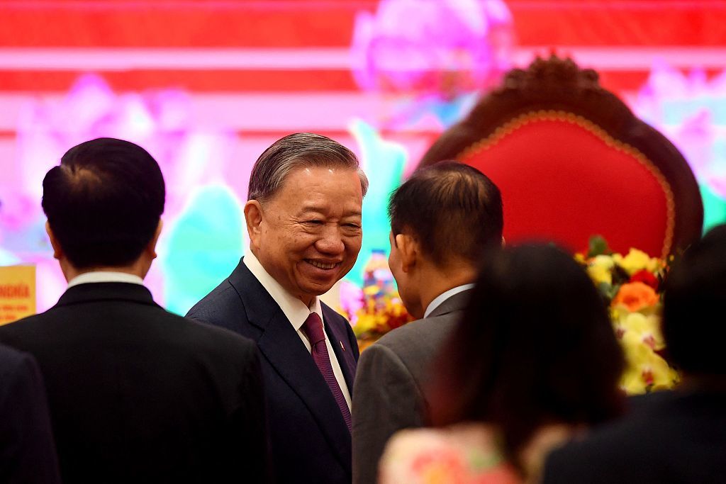 8月3日,越南河内,越南国家主席苏林当选越共中央总书记视觉中国