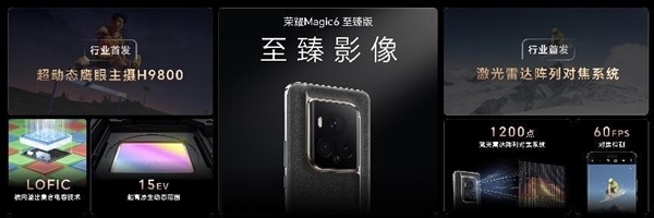 荣耀Magic6 至臻版首发LOFIC传感器：动态范围对标索尼2万多单反！