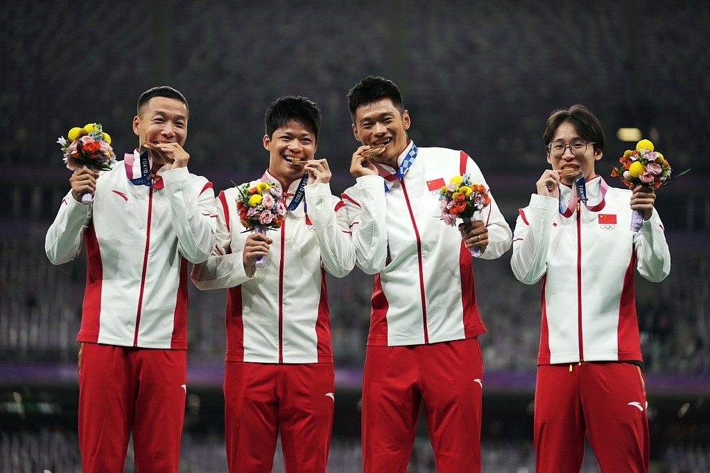 中国男子4×100米接力天团，递补获得了东京奥运会铜牌。