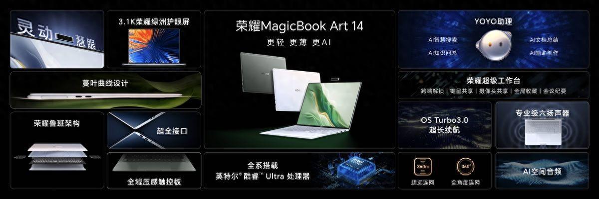 荣耀MagicBook Art 14发布，售价7999起