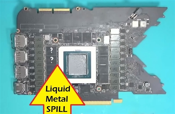 RTX 3090被液态金属腐蚀变砖:妙手起死回生