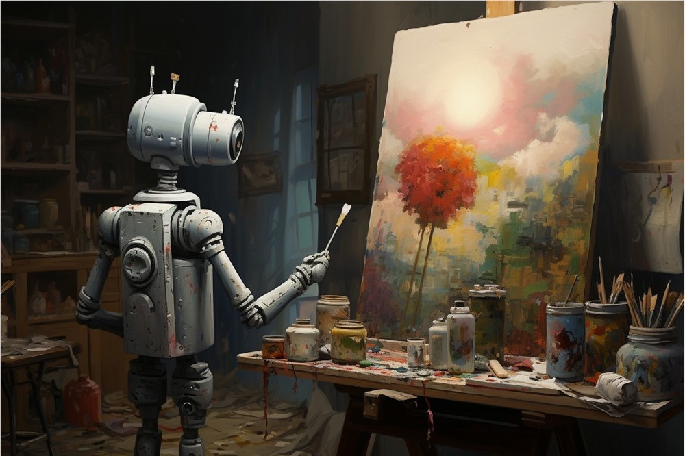 AI画画机器人作画绘画