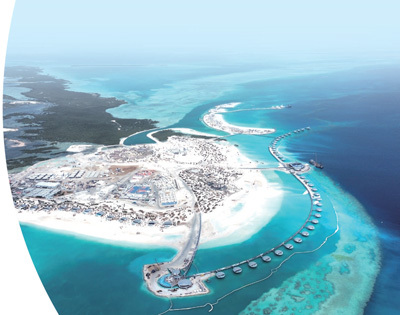 沙特红海旅游项目谢巴拉岛施工现场。谢倚俊摄