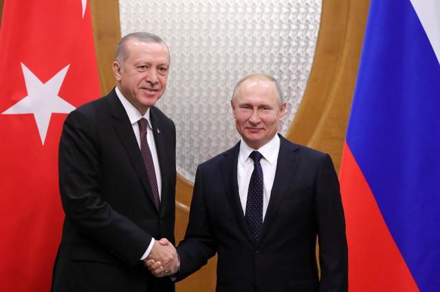 土耳其总统埃我多安、俄罗斯总统普京