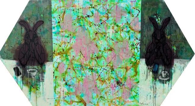 ▲陈曦,《内-外系列7号》,布面丙烯,160×300cm,2020