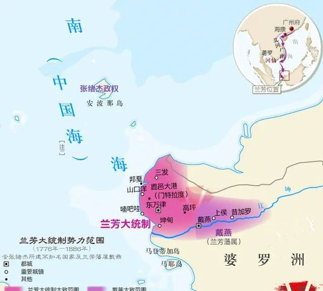 ▲兰芳共和国灭亡后被改成西加里曼丹省