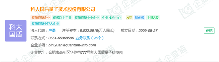 科大国盾量子技术股份有限公司