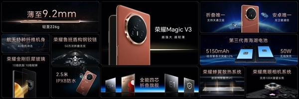 8月升级媲美单反雅顾光影人像大师!荣耀Magic V3搭载鹰眼相机系统