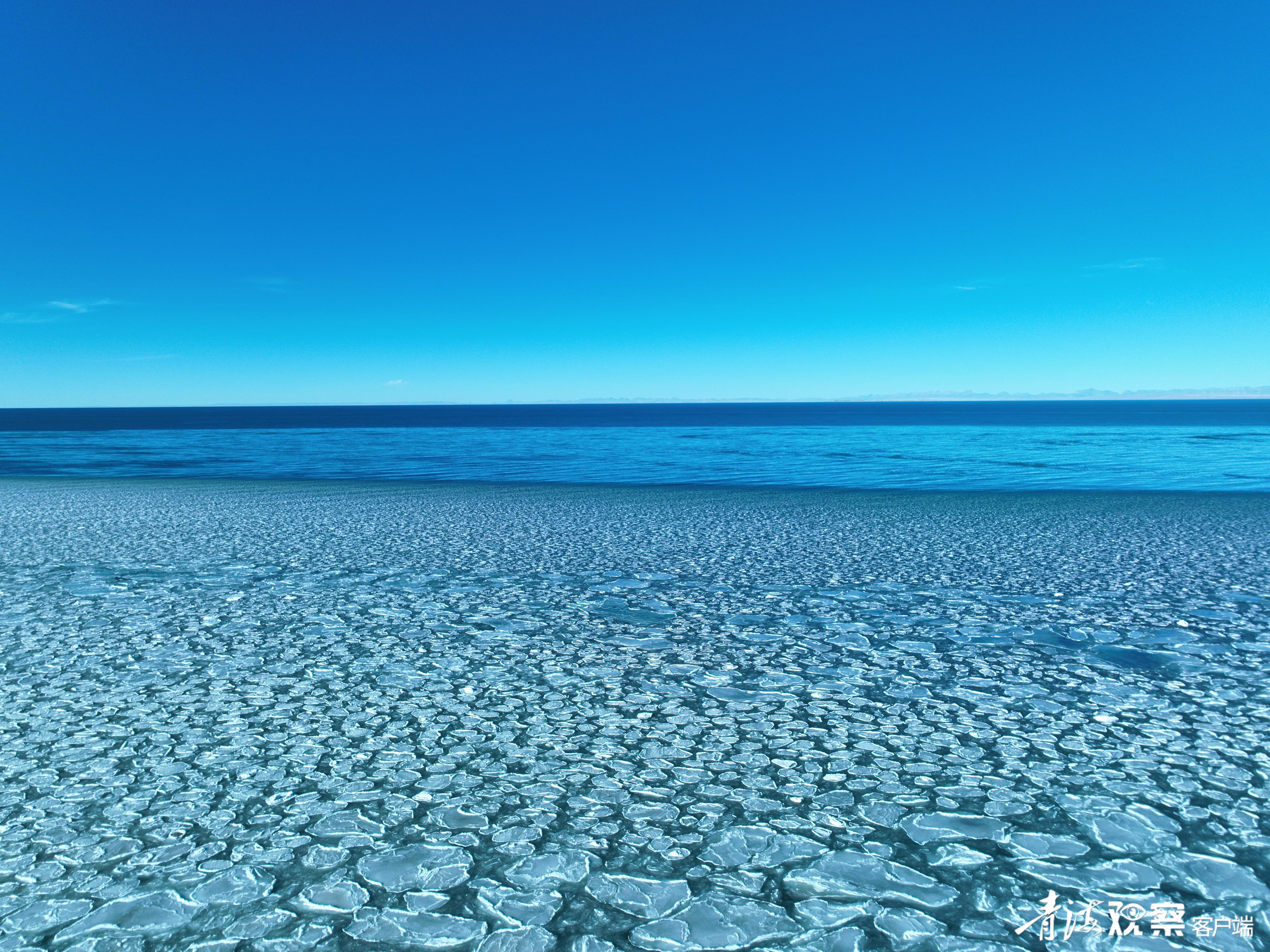 冬日的青海湖。青海日报融媒体记者 洪玉杰 摄
