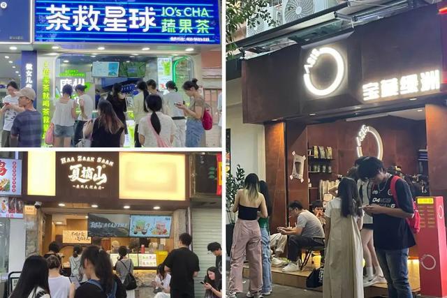 ◎一些广东本土奶茶品牌 更受年轻人的喜爱 摄图:内参君