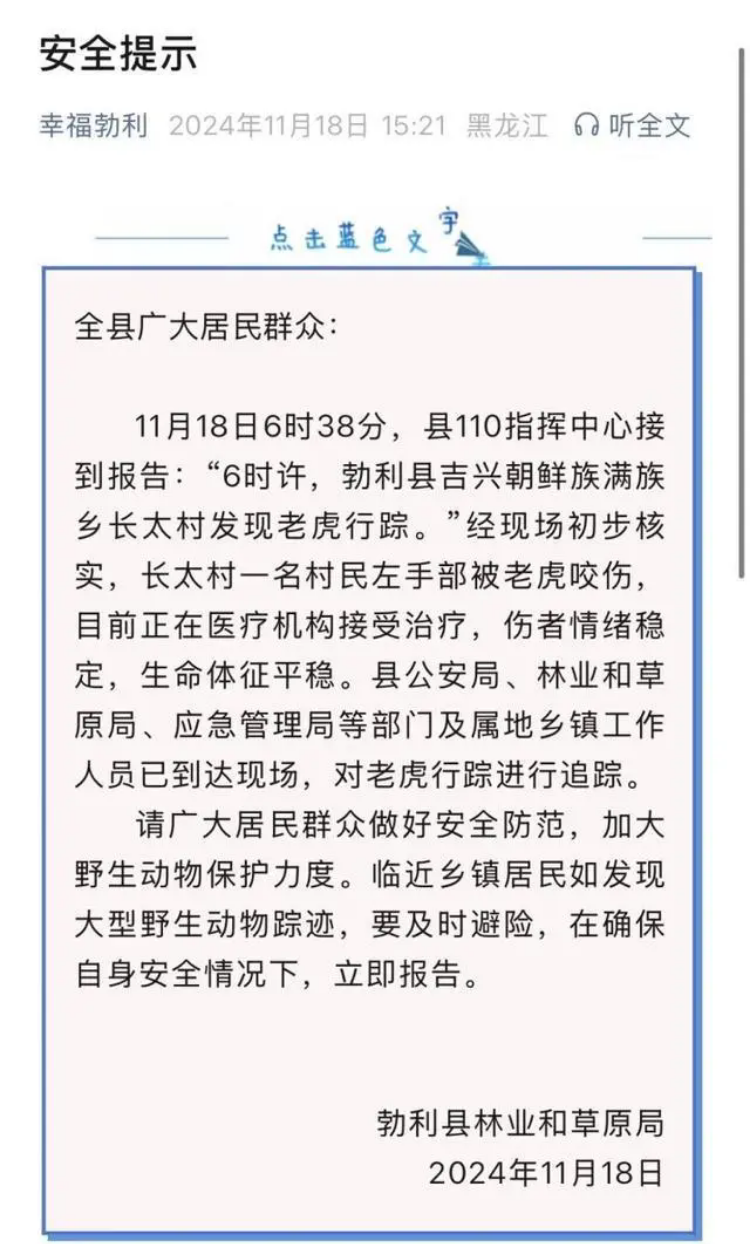 五问“黑龙江老虎进村伤人”：一只还是两只？从哪里来？为何下山进村？