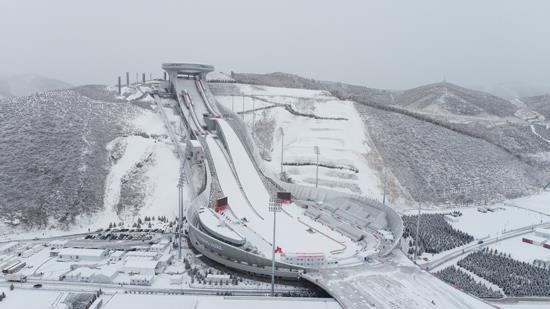 △河北崇礼国家跳台滑雪中心