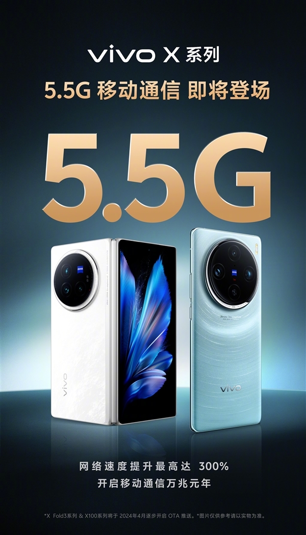 全球首款5.5G折叠屏!vivo X Fold3系列将支持5.5G